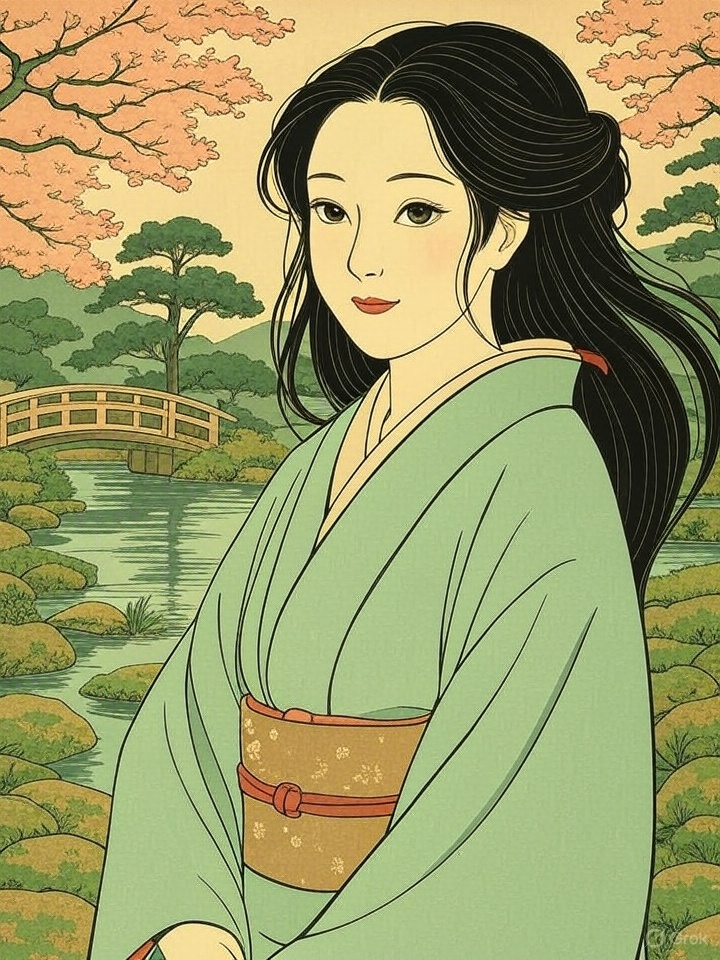 Rain yokai woman