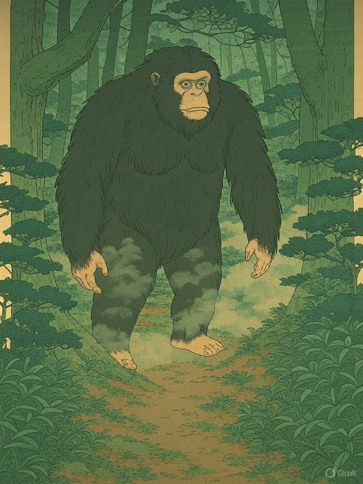 Hibagon in forest