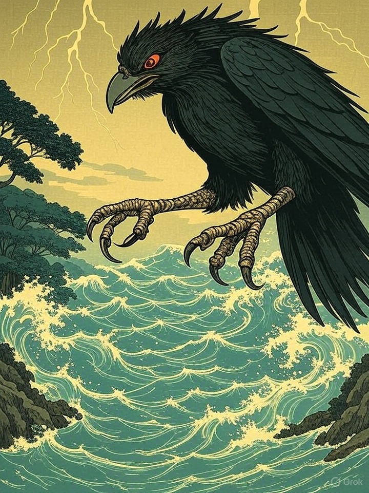 Wailing yokai bird