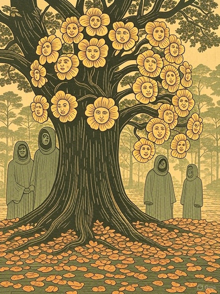 Laughing tree yokai