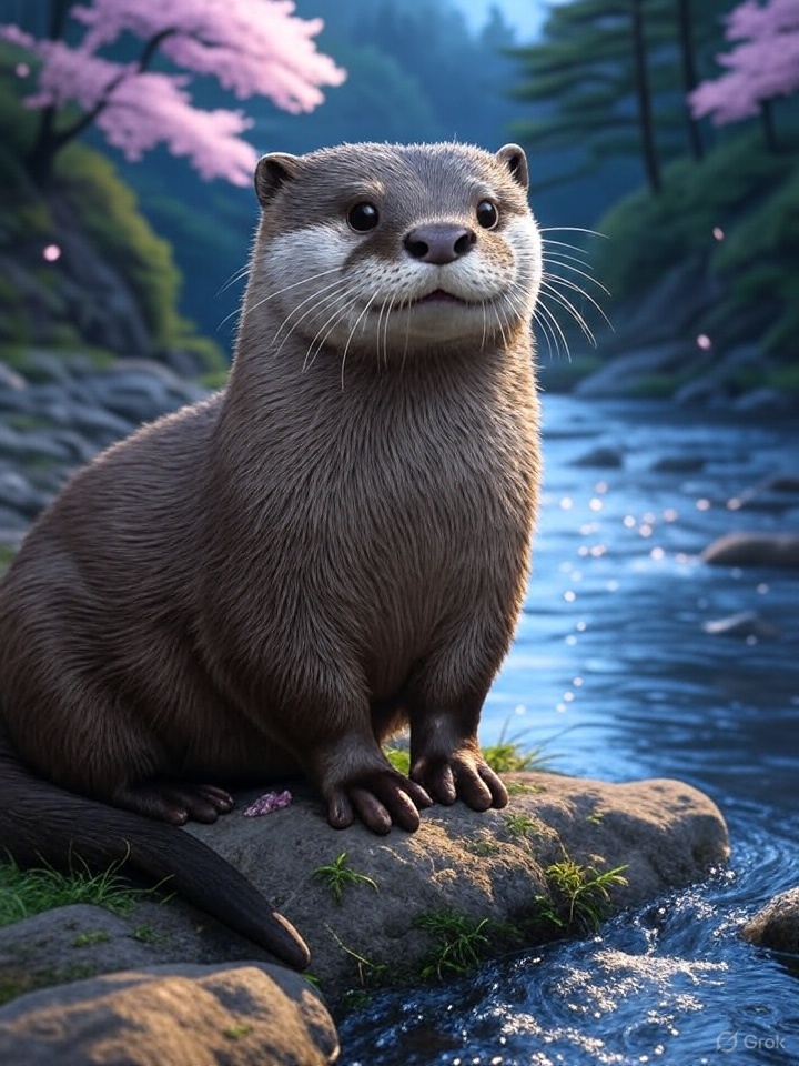 River otter yokai shapeshifter