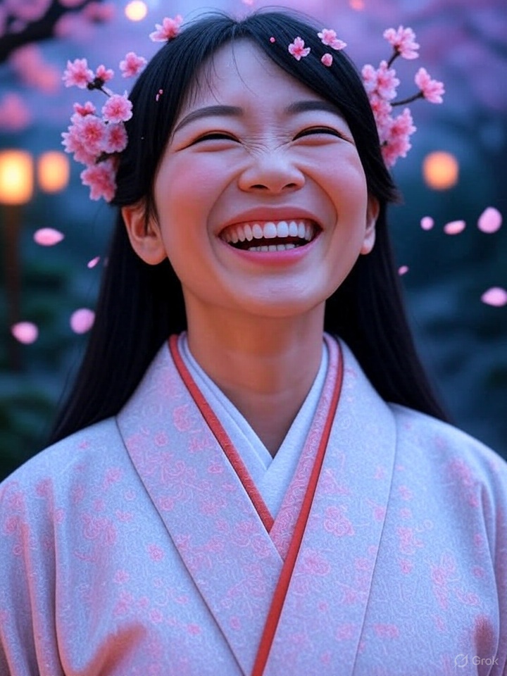 Kerakera-onna sky yokai
