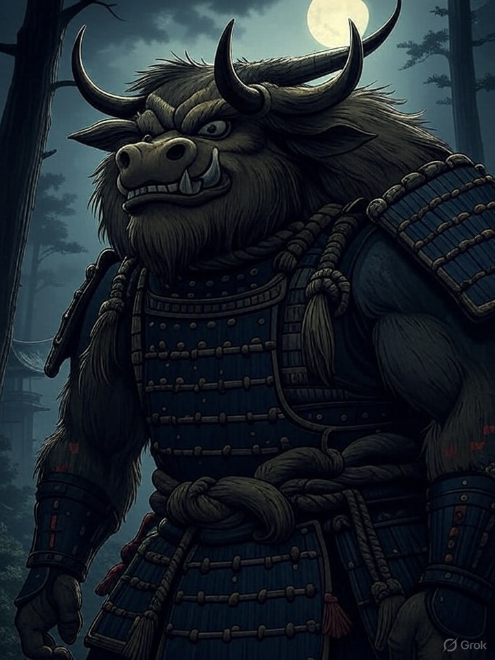 Ushi-oni yokai art